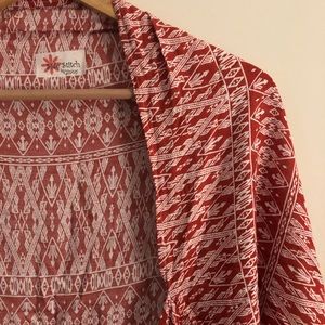 Red Cardigan size S/M can also be worn as a scarf!